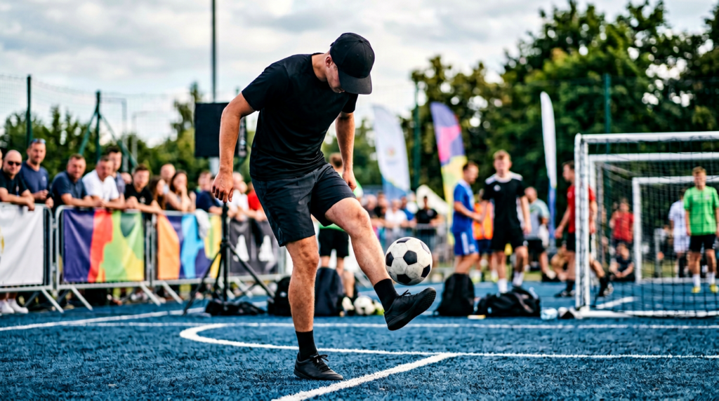 Strefa kibica z pokazem freestyle football